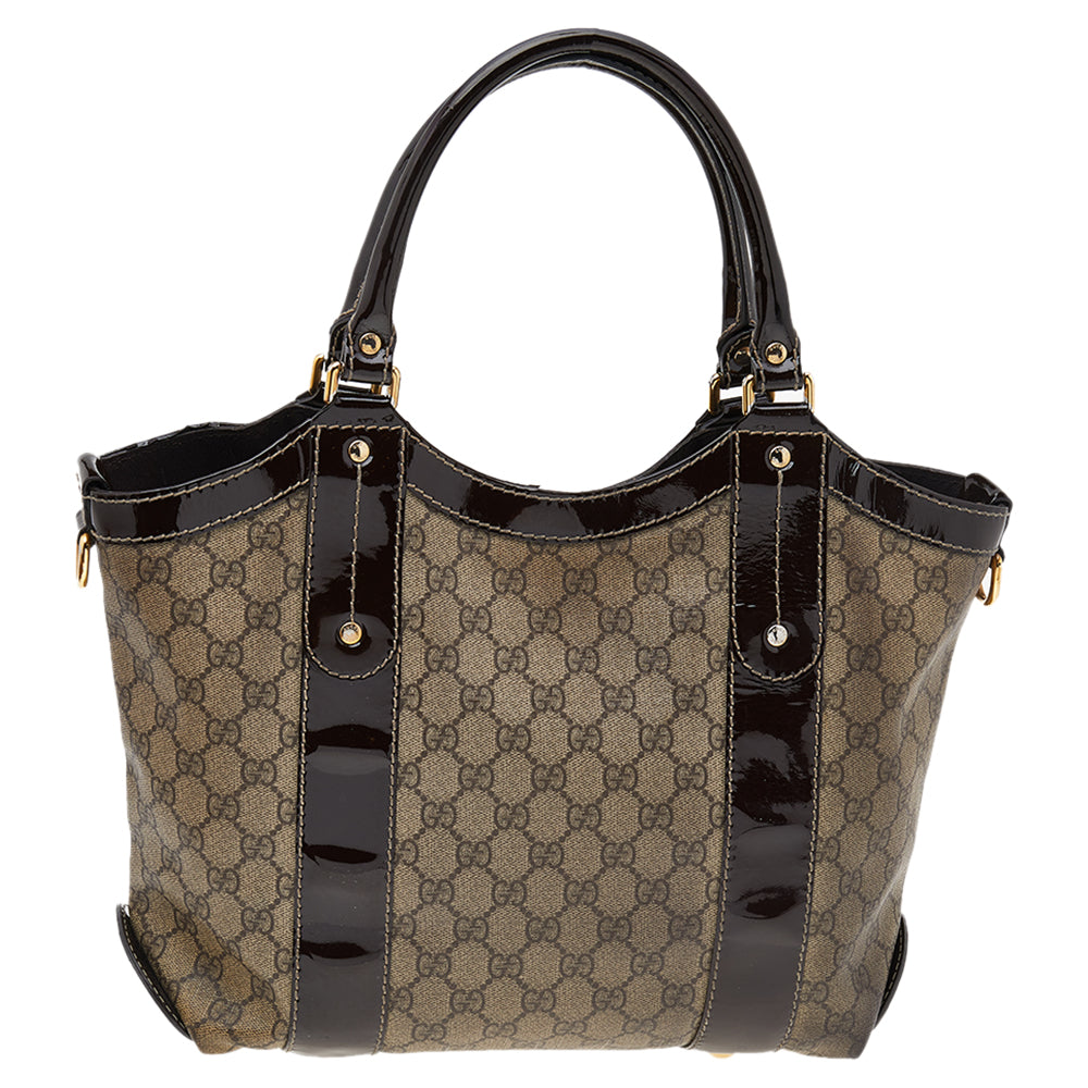Gucci GG Supreme Leather Canvas Tote Style 9