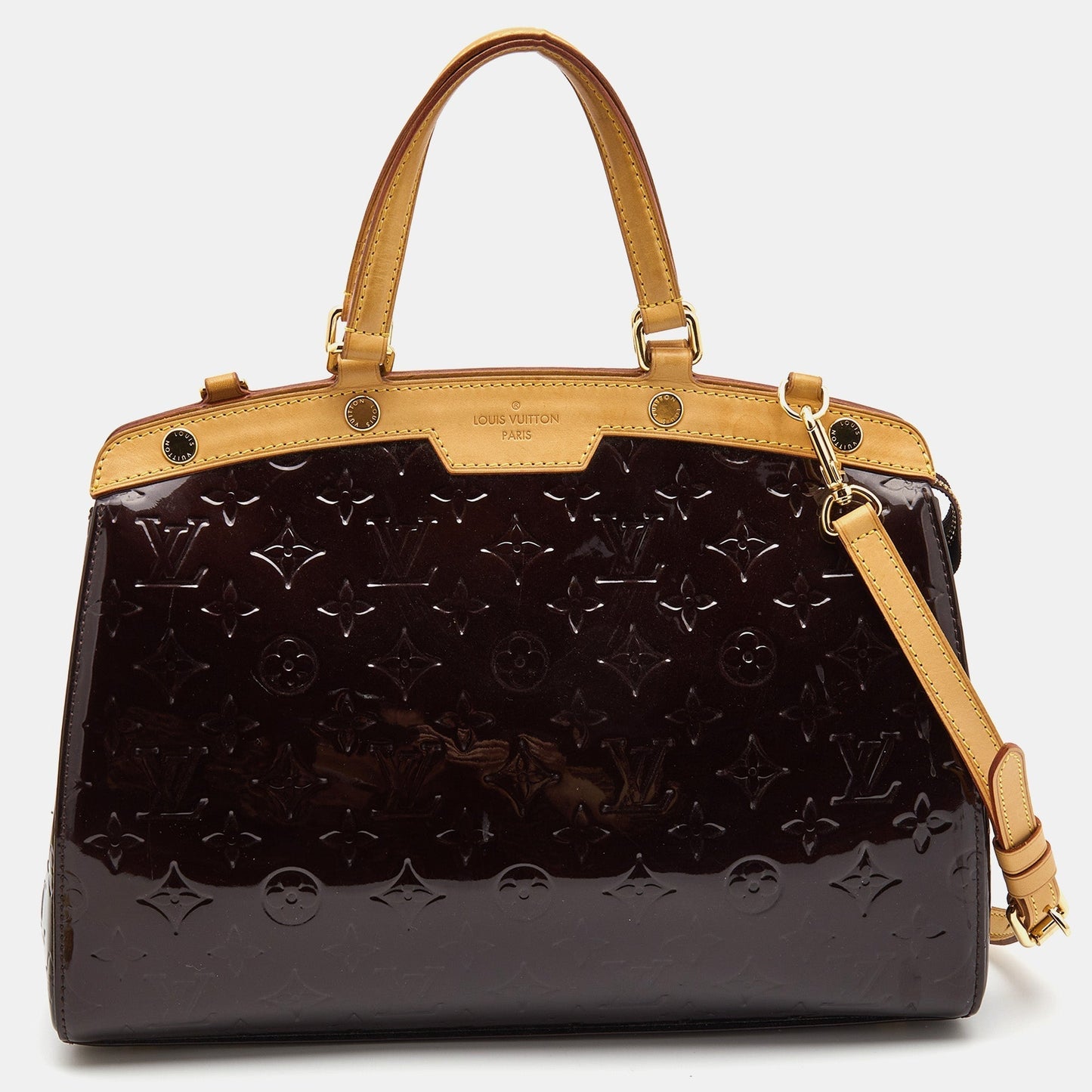 LOUIS VUITTON Amarante Monogram Vernis Brea MM Bag