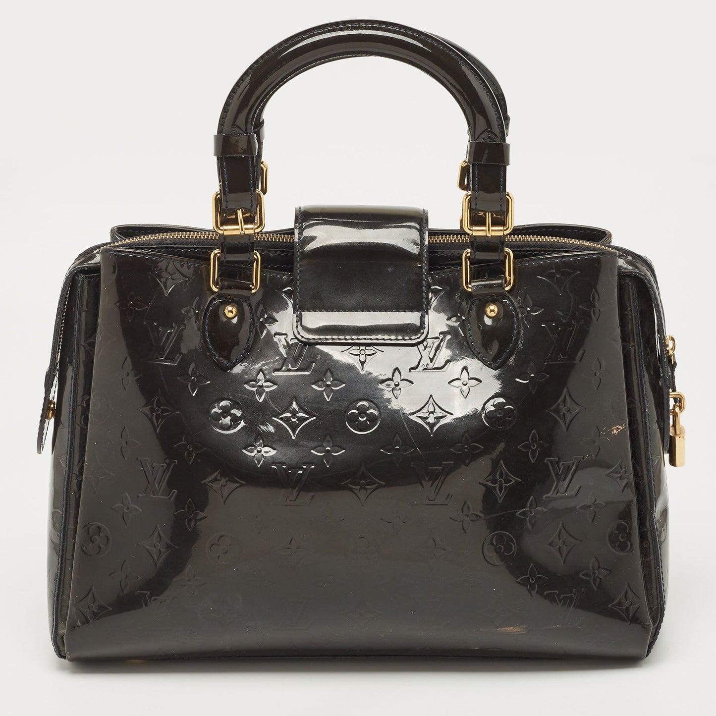 LOUIS VUITTON Bleu Infini Monogram Vernis Melrose Avenue Bag
