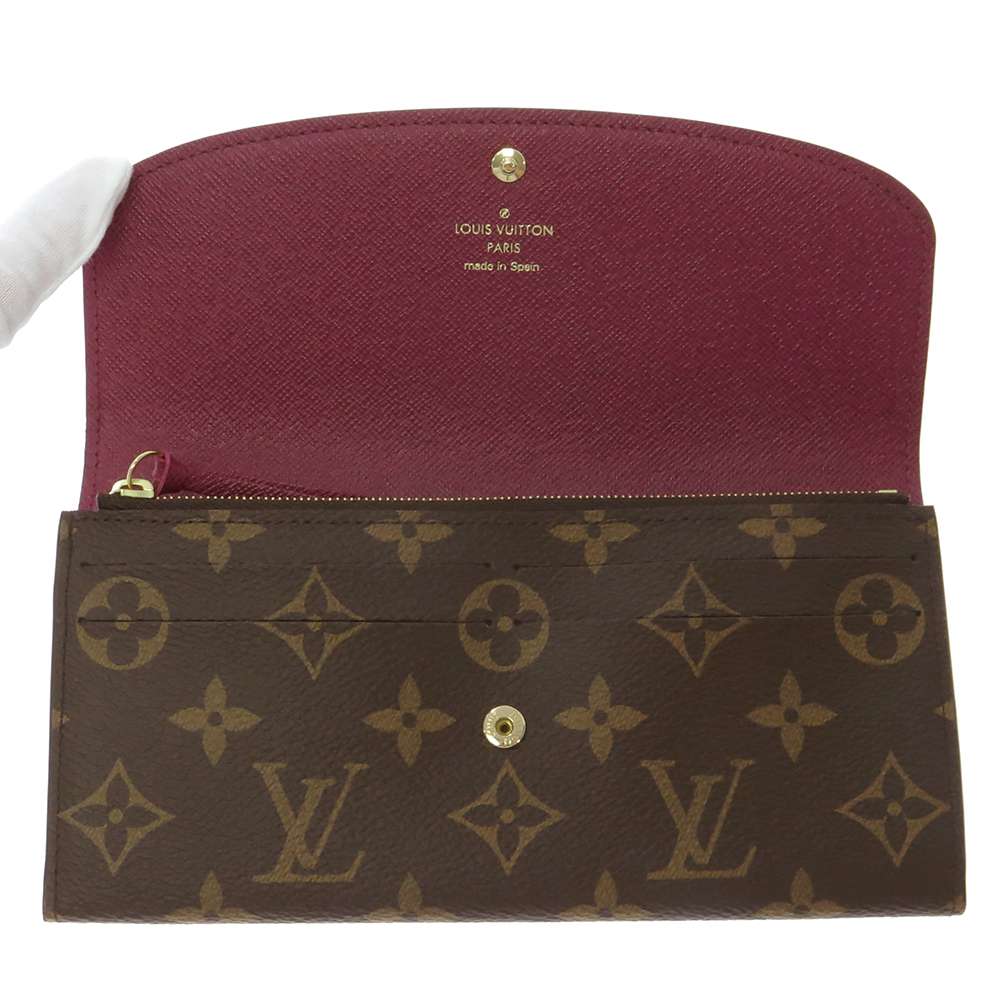 LOUIS VUITTON Portefeuille Emilie FuchsiaM60697 Monogram