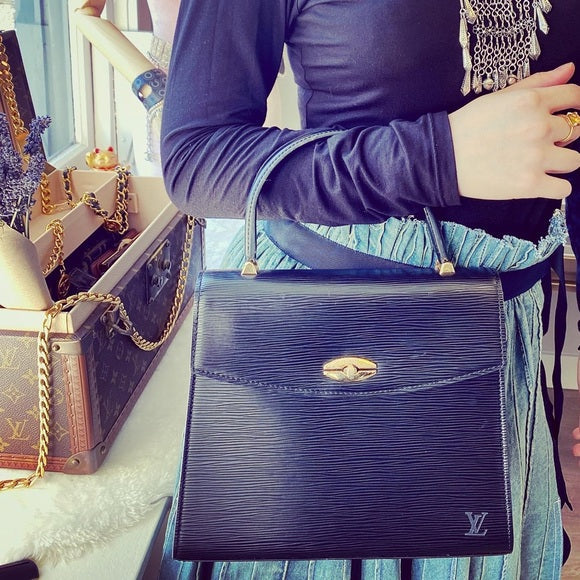 LOUIS VUITTON Marlesherbes epi leather bag