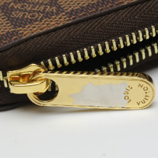 LOUIS VUITTON Long Wallet Purse N41661 Damier canvas Brown Zip Around Damier Zippy wallet mens(Unisex)