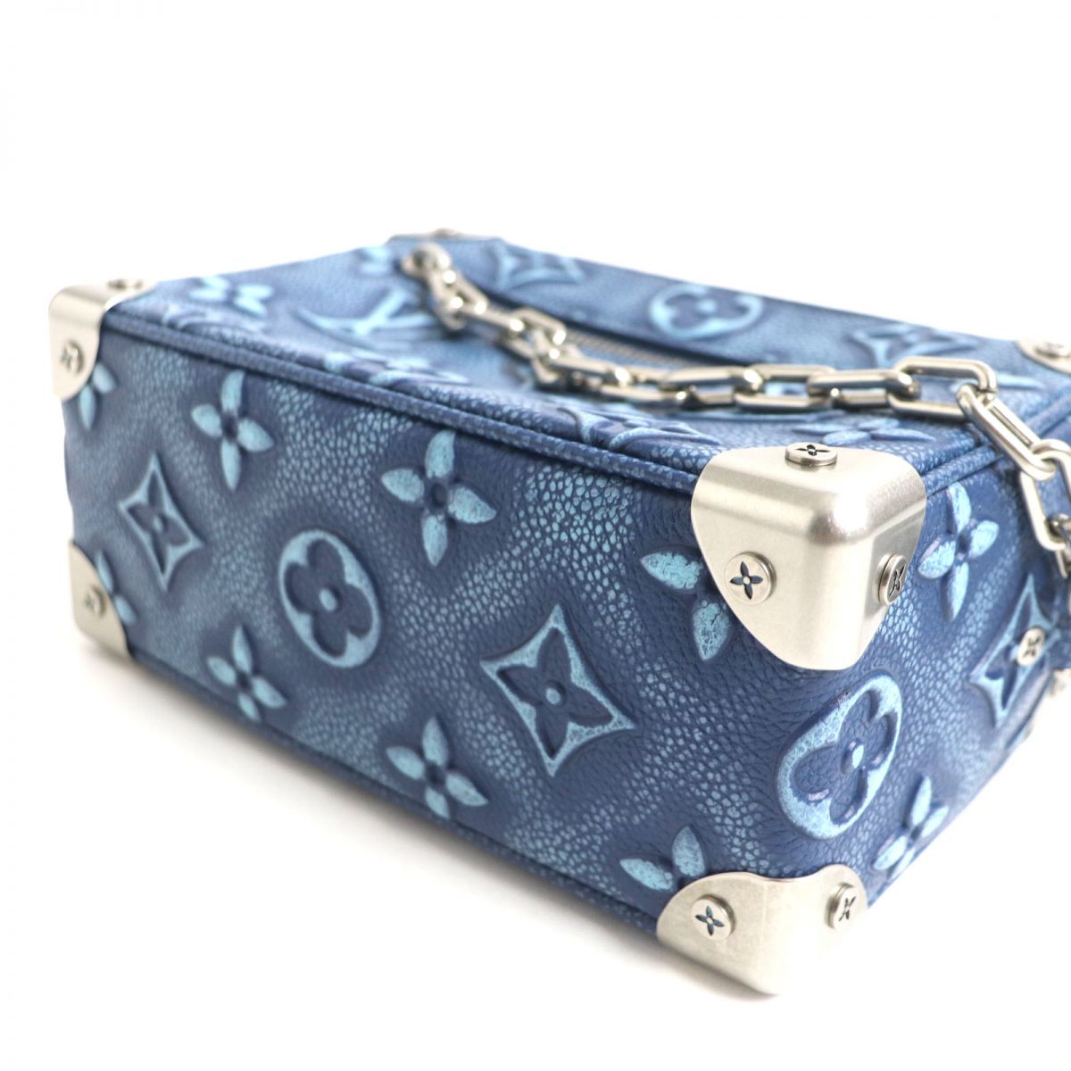 LOUIS VUITTON Shoulder Bag M21368 Monogram leather blue Monogram Mini Soft Trunk