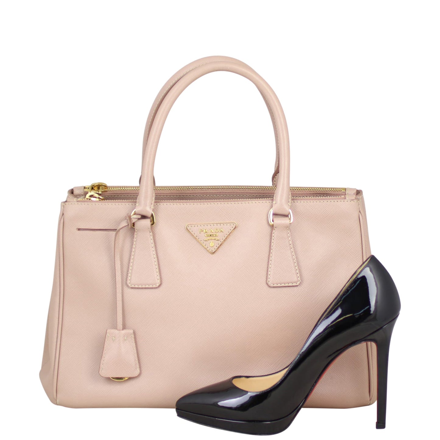 Prada Saffiano Lux Galleria Double Zip Tote Small