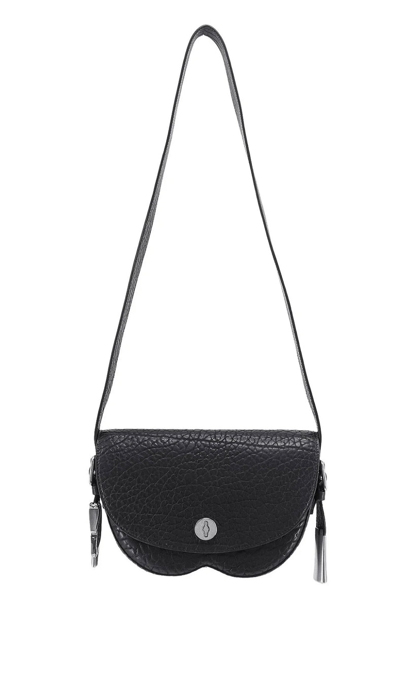 Luxury Burberry LL SM Chess Satchel Bag Black Leather Satchel