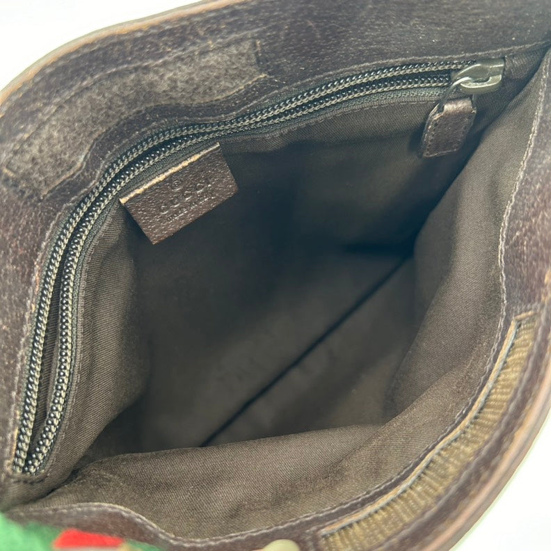 Gucci Nylon Leather Canvas Crossbody