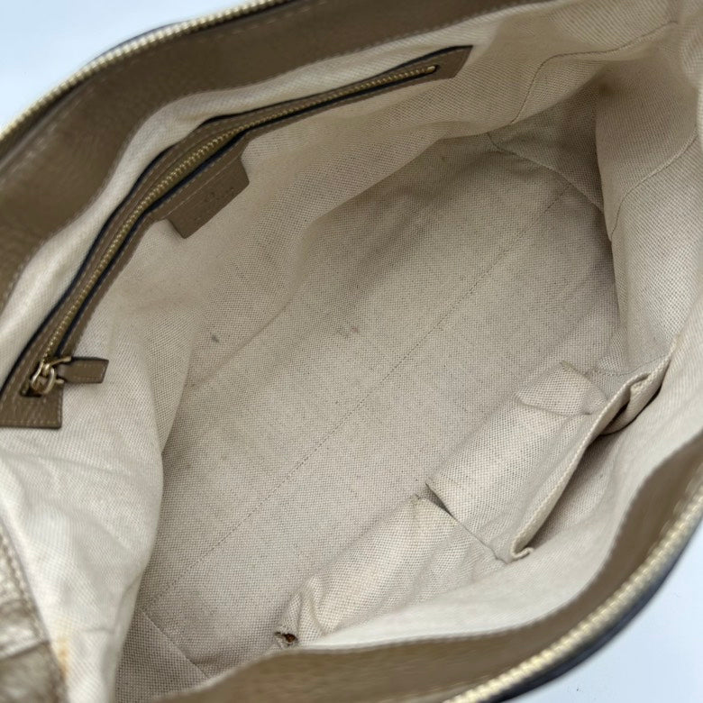 Gucci Leather Canvas Tote