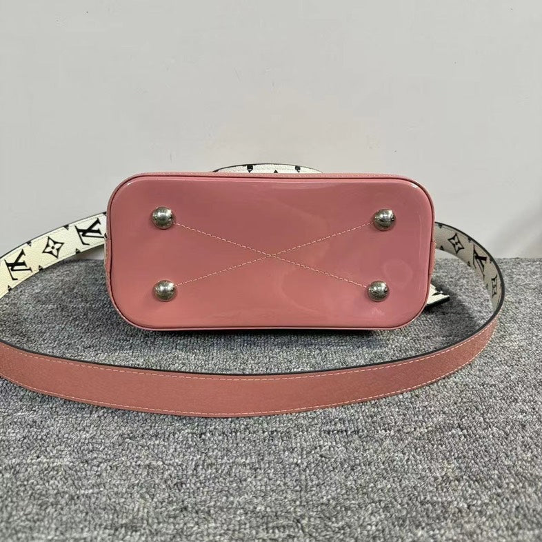 Louis Vuitton Alma Pink Patent Leather Crossbody Bag Mini