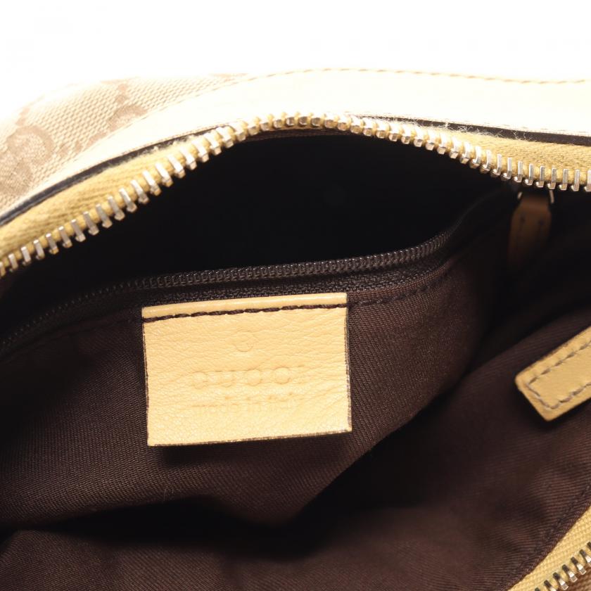 Gucci Lou Monogram Leather Canvas Shoulder Bag