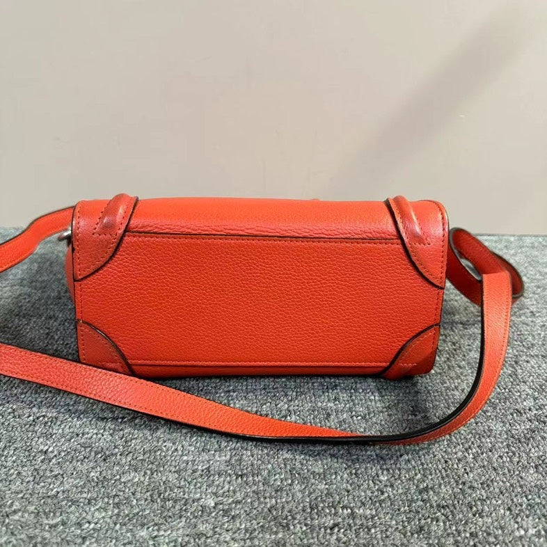 Luxury CELINE Red Luggage Bag Small Size