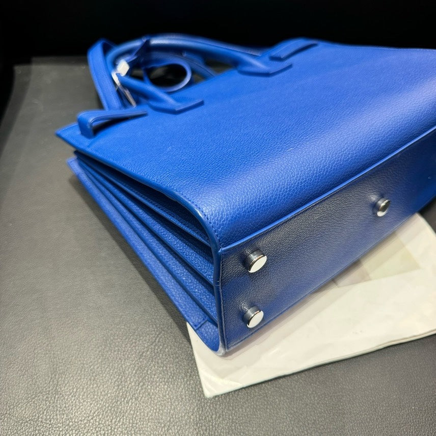 Yves Saint Laurent Sac de Jour Blue Tote Bag