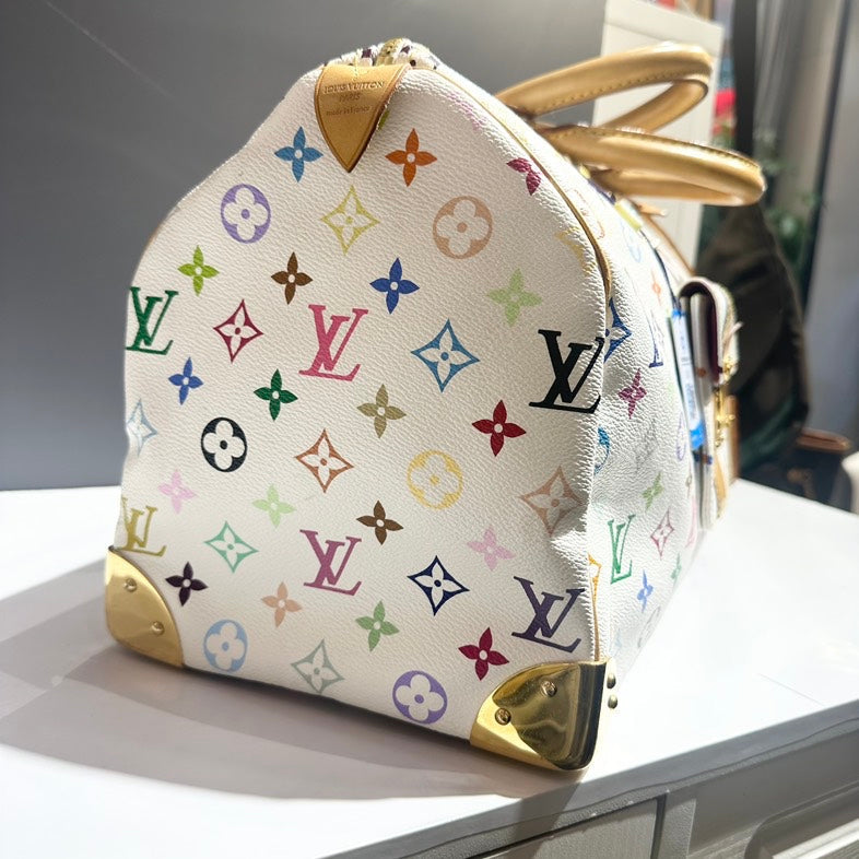 Louis Vuitton Multicolor Monogram White Satchel Bag