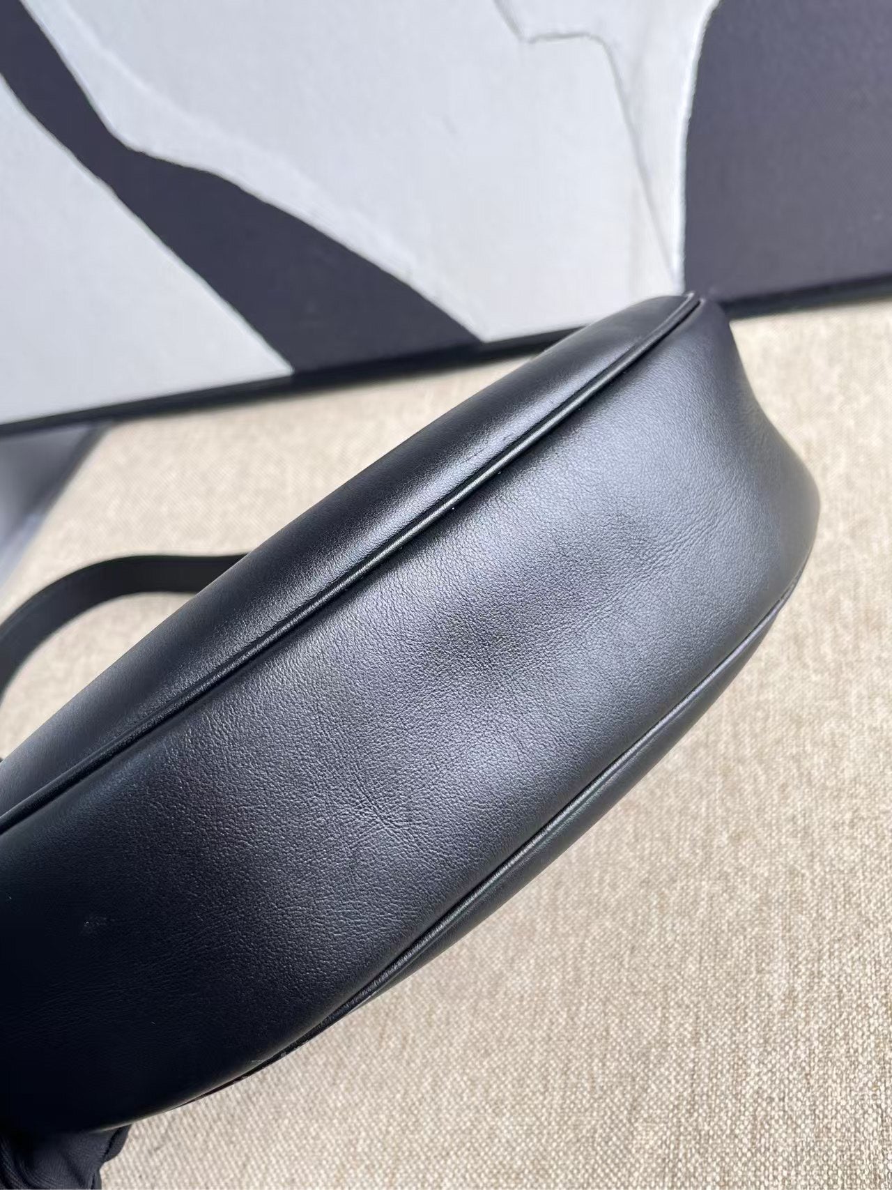 Luxury CELINE Ava Hobo Bag in Black Leather - Designer Handbag