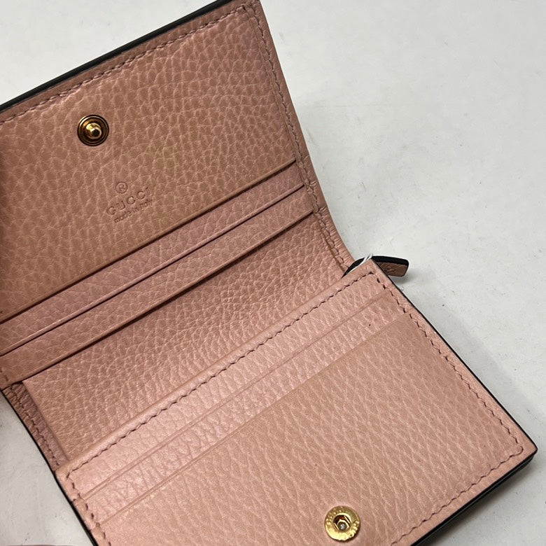 Gucci Leather Wallet AF412 Beige & Pink Wallet