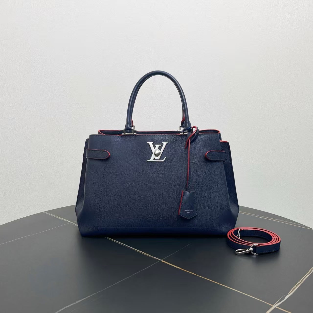 Louis Vuitton Capucines MM Navy Two-Way Bag