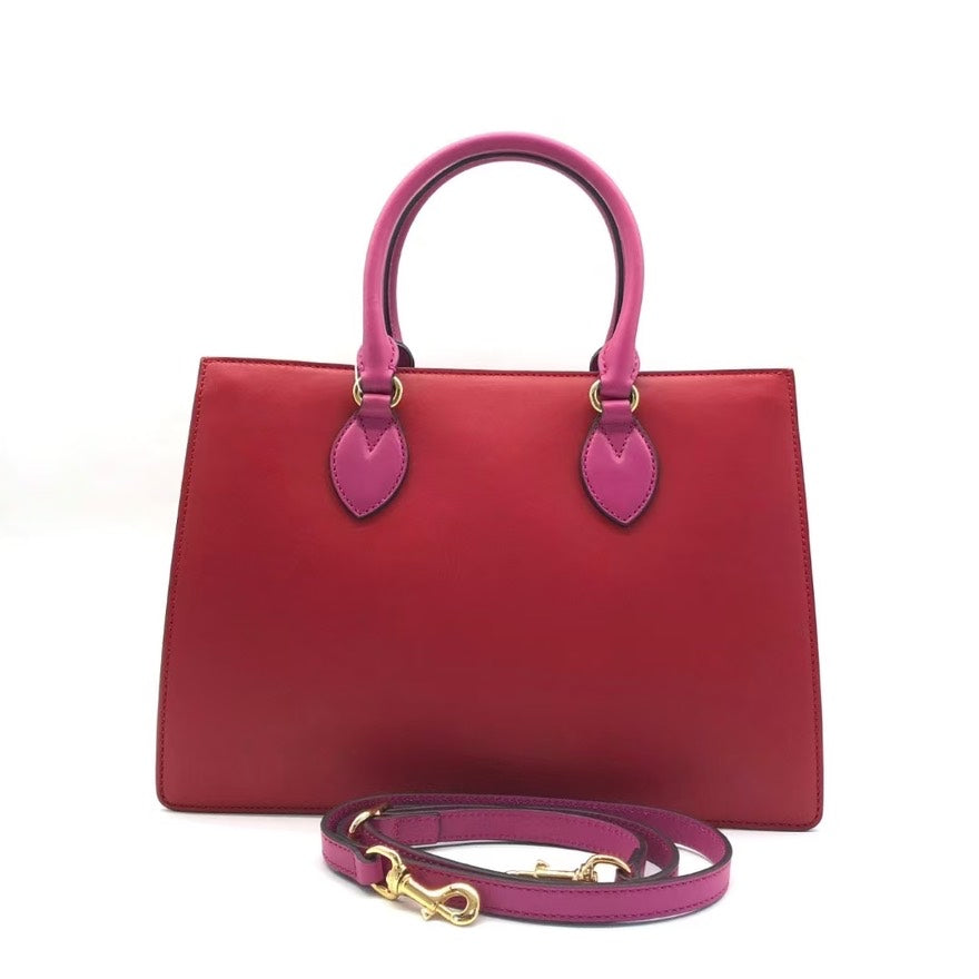 Gucci Red and Pink Satchel Bag - tdt0845