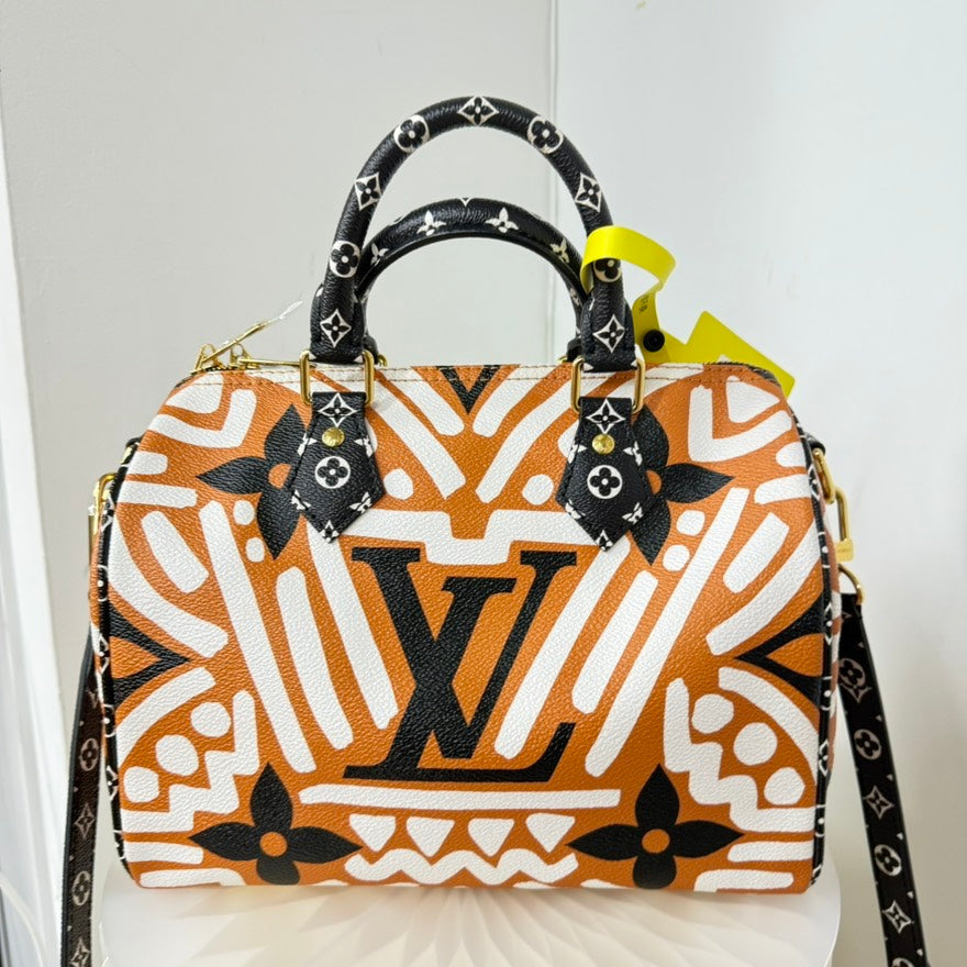 Limited SA Rank Preloved Louis Vuitton Speedy 25 2way Bag Orange Handle Bag