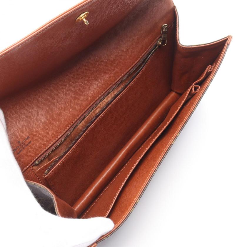 LOUIS VUITTON Pochette Dame GM Monogram Clutch Bag Brown - A