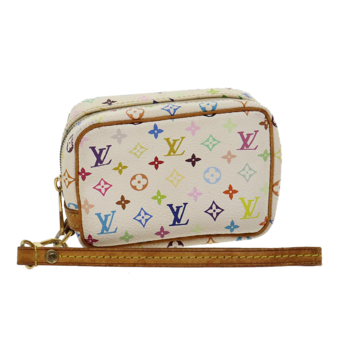 LOUIS VUITTON Monogram Multicolor Trousse Wapity Pouch White Auth rh244 Clutch