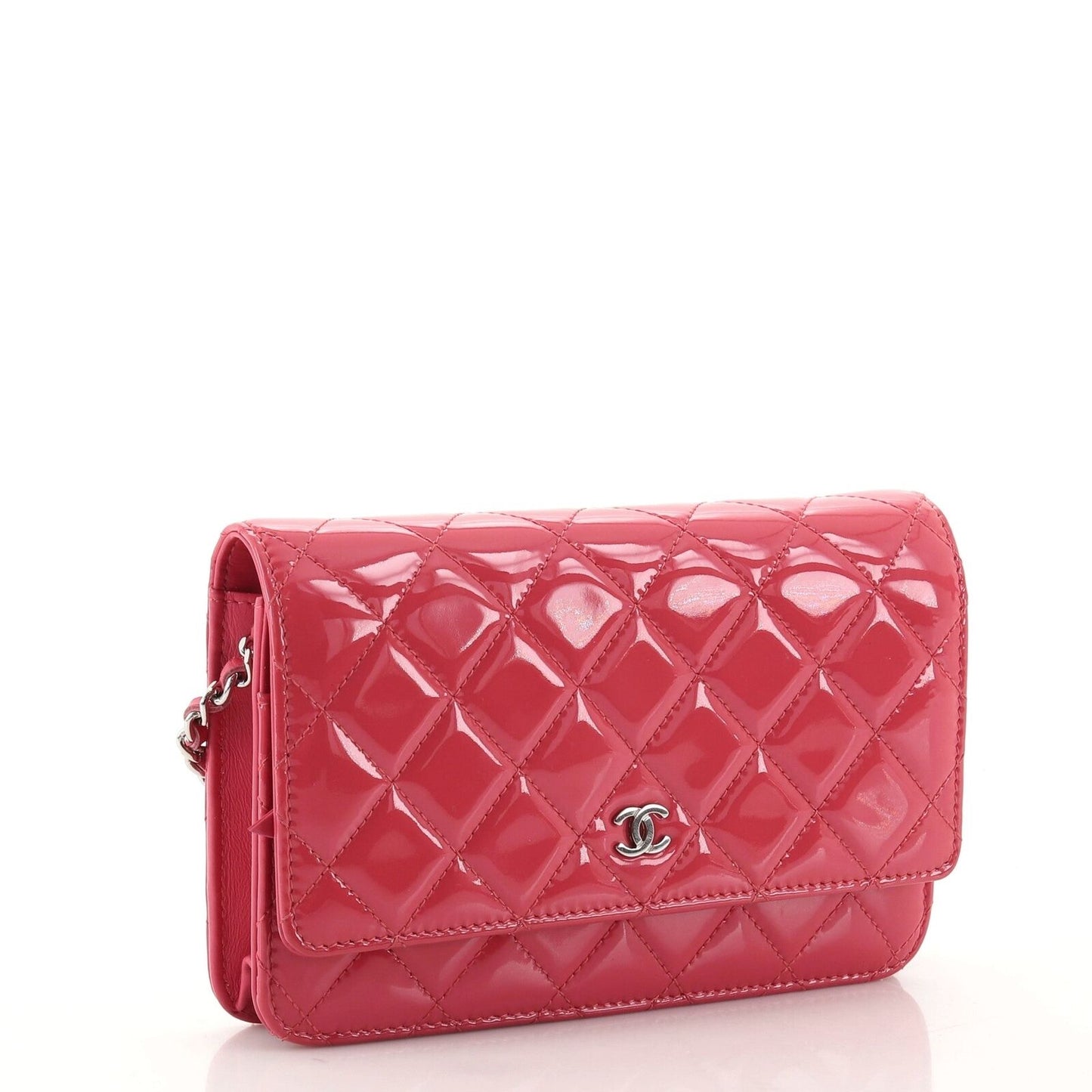 Chanel Wallet on Chain Quilted Patent Pink
