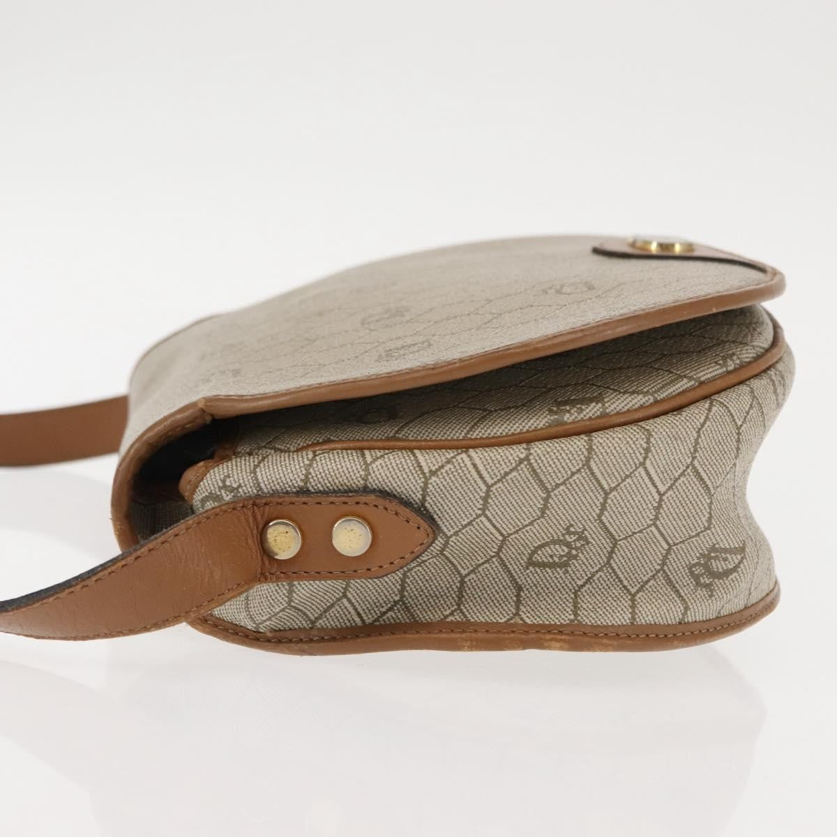 Christian Dior Honeycomb Flap Crossbody Bag Coated Canvas Beige Canvas Bag ()