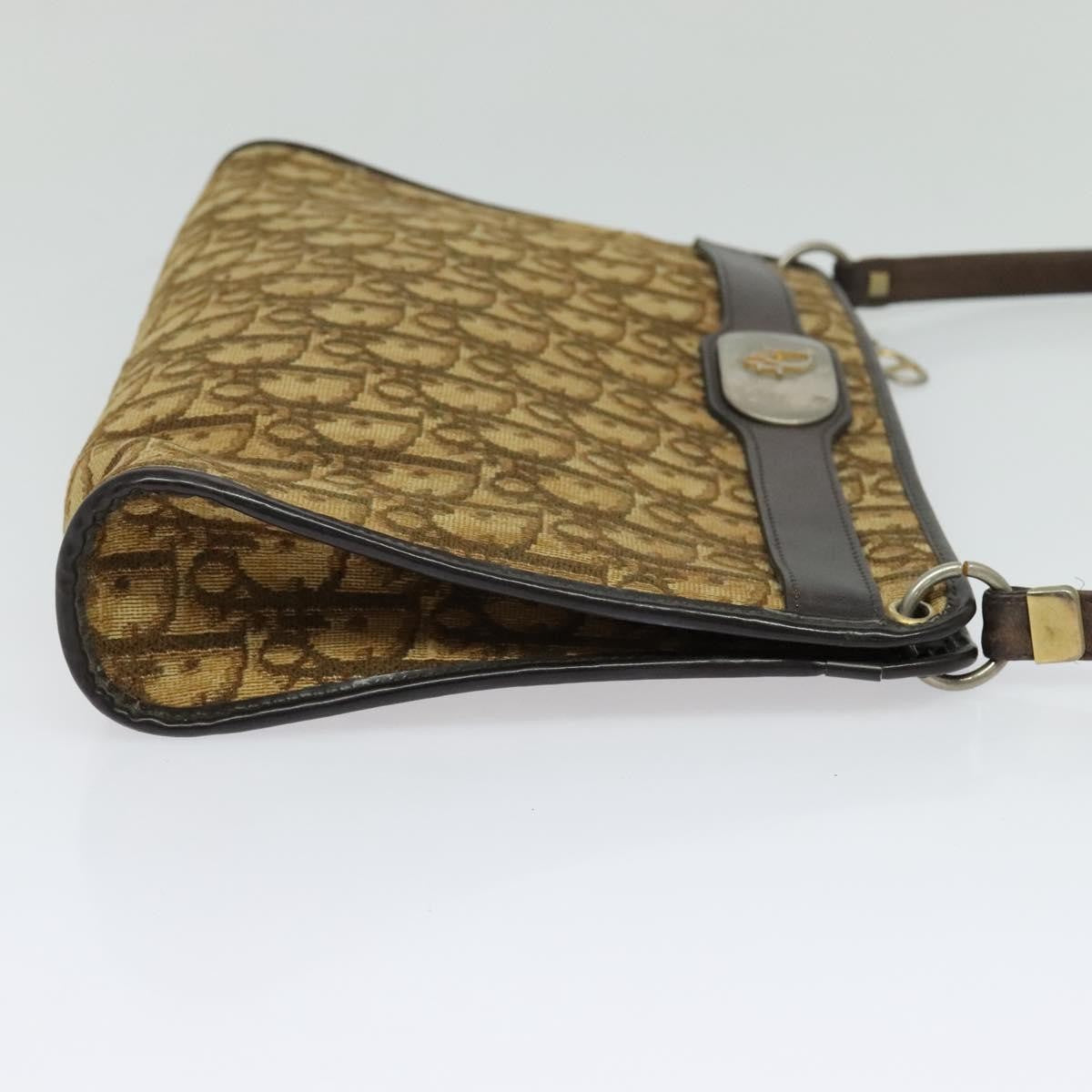 Christian Dior Trotter Shoulder Bag Canvas Brown Canvas Bag ()