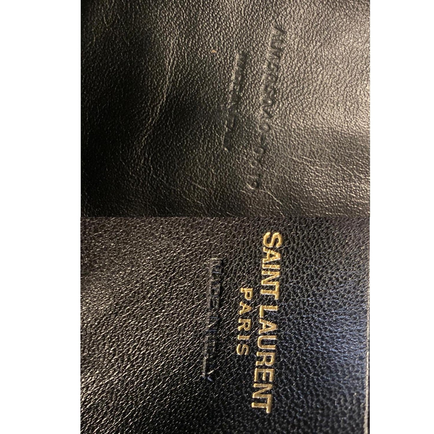 YVES SAINT LAURENT Mini Lou Grain De Poudre Camera Bag Black