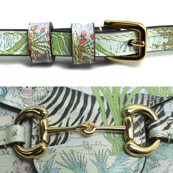 Gucci Tiger Horsebit 1955 Leather Shoulder Bag