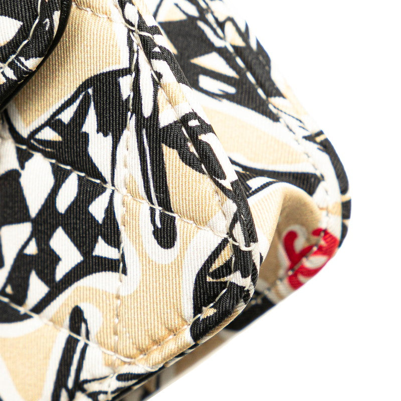 Chanel Matelasse Coco Mark Checker Flag Motif Canvas Leather Mini Shoulder Bag Classic Flap