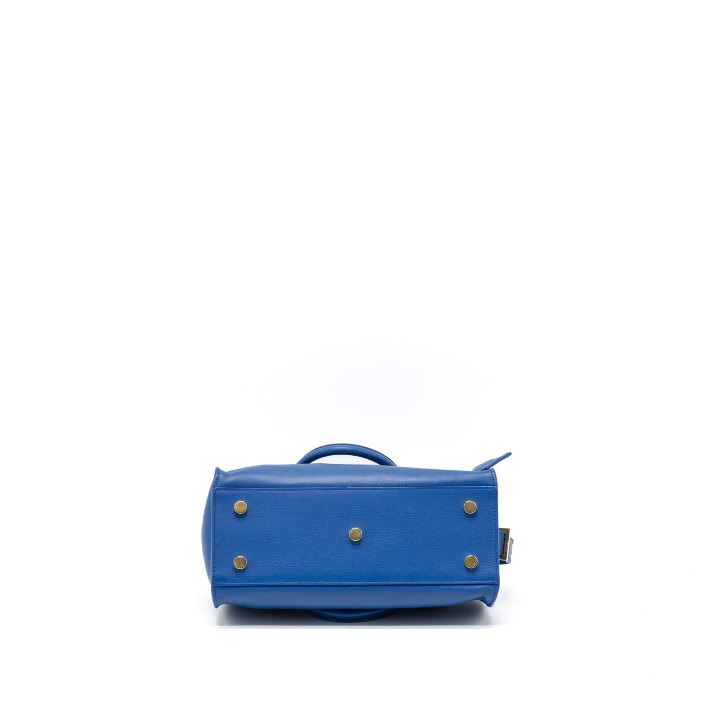 Saint Laurent Cabas Tote Purse Calfskin Blue