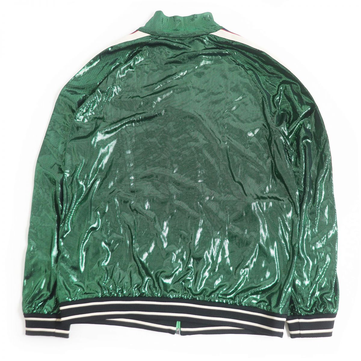 GUCCI Blouson Outer: 65% acetate, Outer: 35% nylon, Part: 84% polyester, Part: 14% nylon, Part: 2% polyurethane Green type mens M