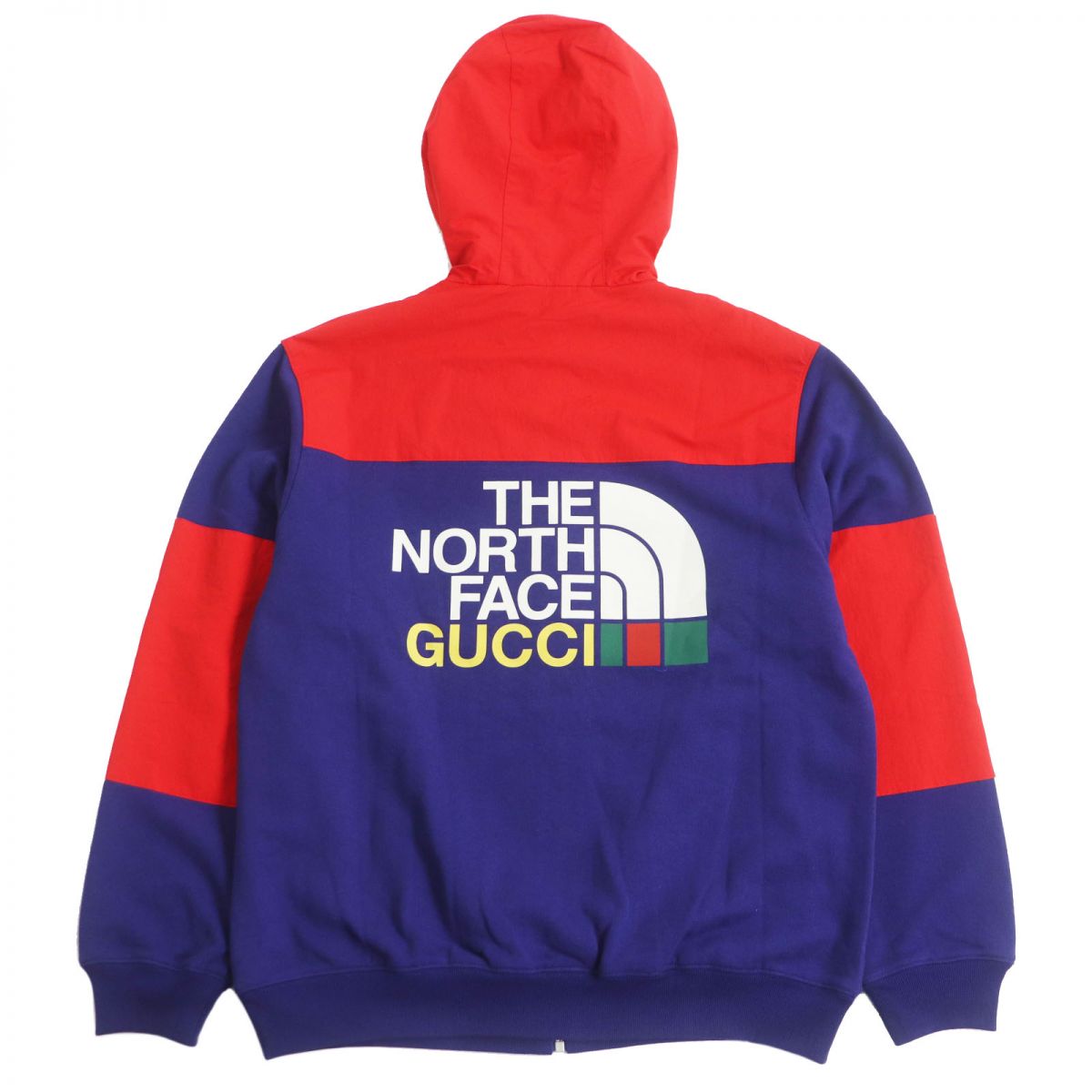 GUCCI Hoodie Outer material: 100% cotton, Outer material: 100% nylon Blue / red mens S