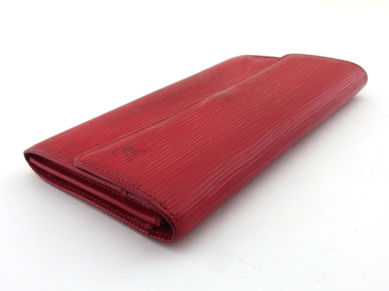 LOUIS VUITTON Long Wallet Purse M63577 Red Pochette Porto Monécredi