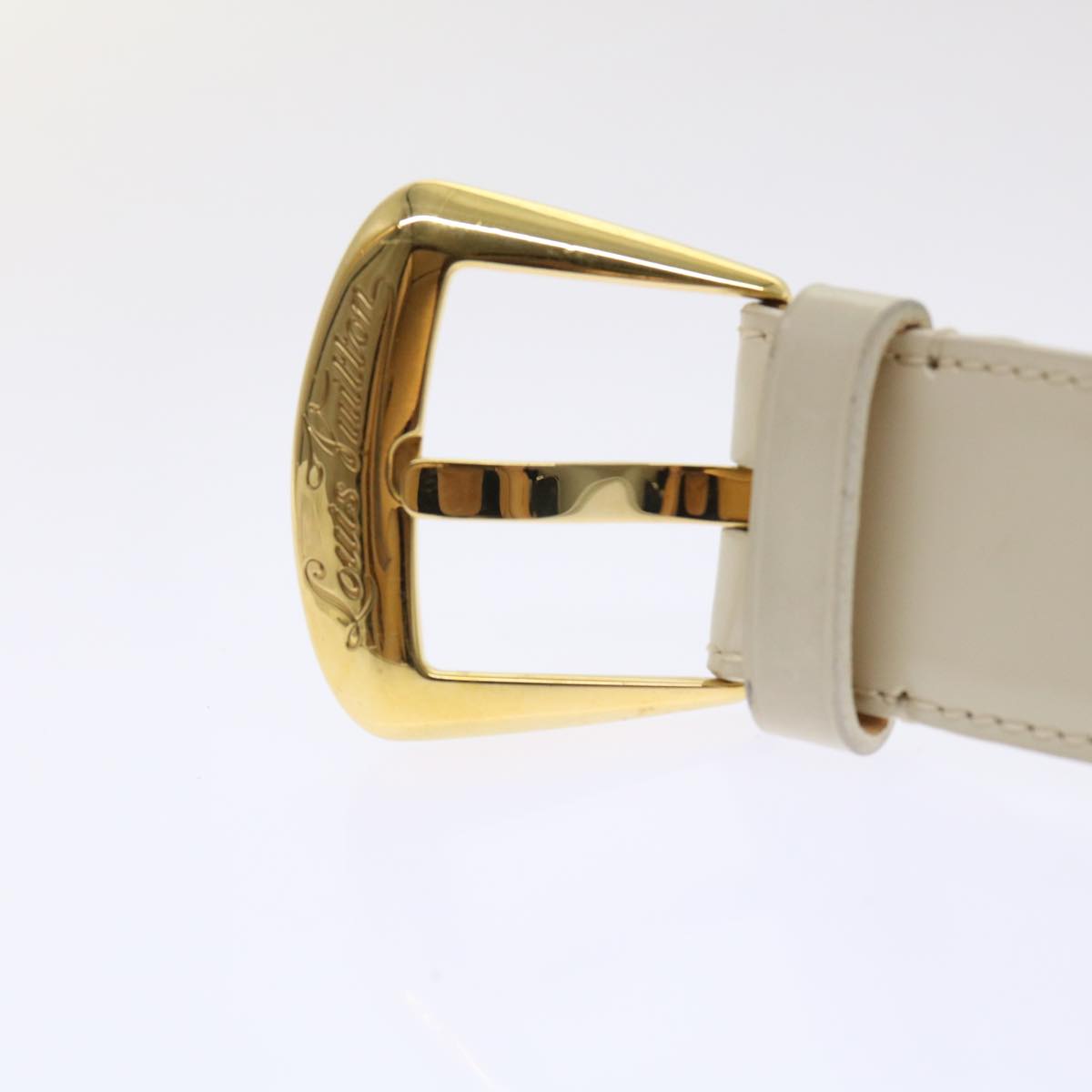 LOUIS VUITTON Ceinture Phoenix Belt 43.3" Cream M9680 LV th3816
