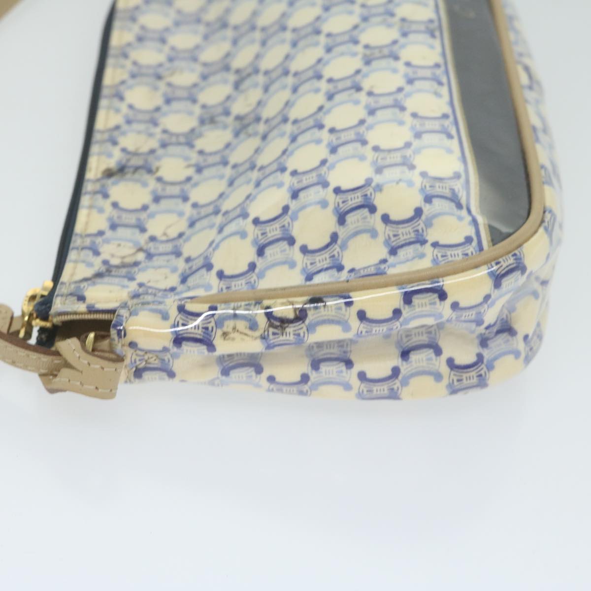 Luxury CELINE Macadam Canvas Accessory Pouch Blue ti1422