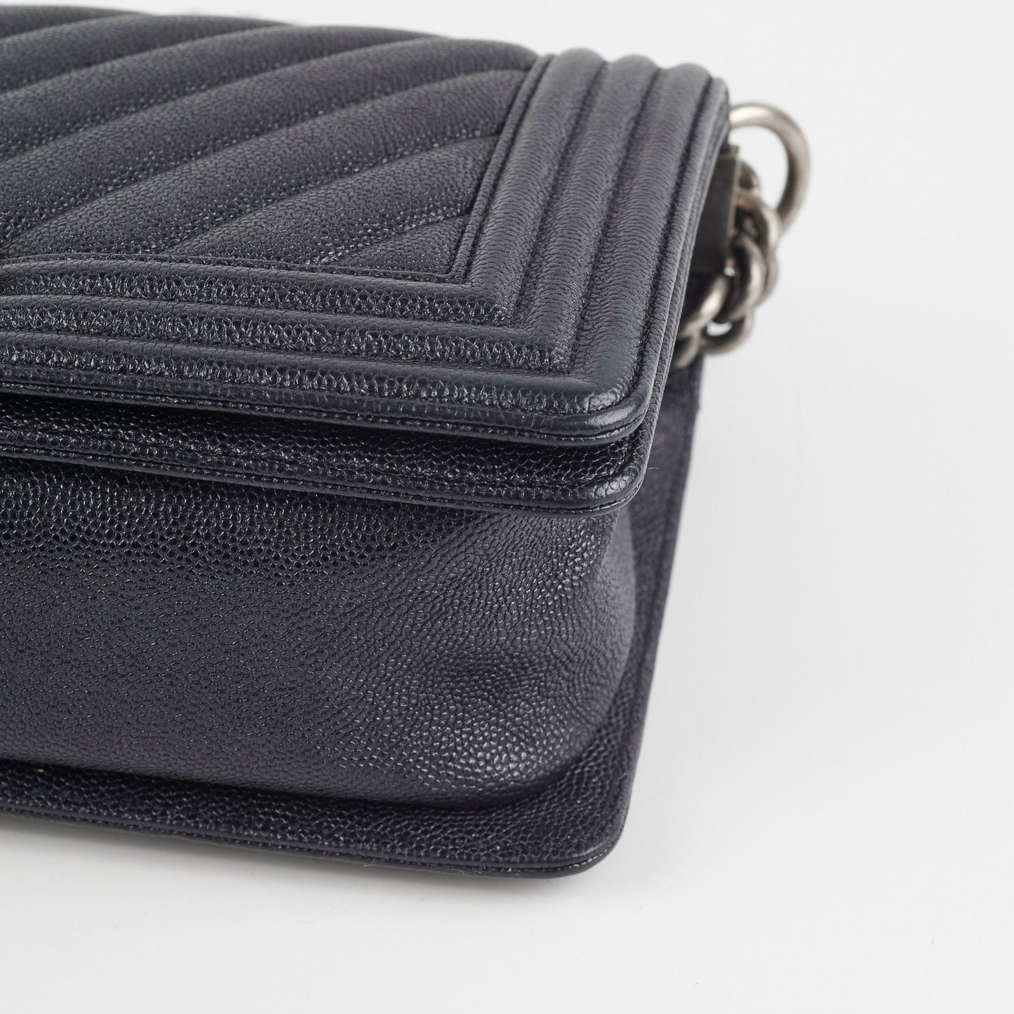 Chanel Old Medium Caviar Boy Black