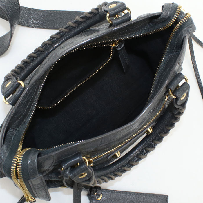 BALENCIAGA 300295 Handbag Classic Mini City 2WAY Mini Tote Bag leather black Women