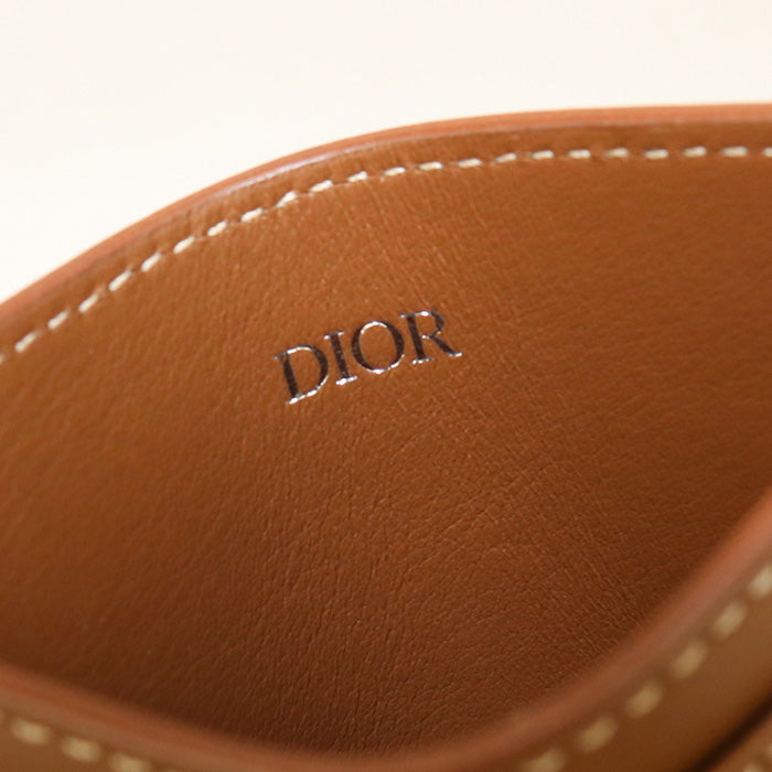 Christian Dior 2ESCH135DCO Card holder CD diamond PVC brown Women