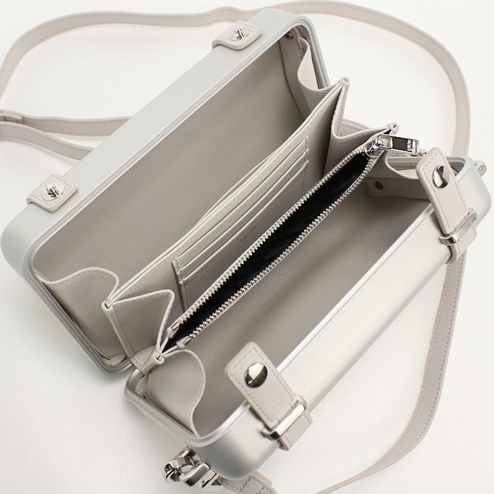 Dior 2DRCA295YWT Personal Crossbody Bag collaboration aluminum silver unisex