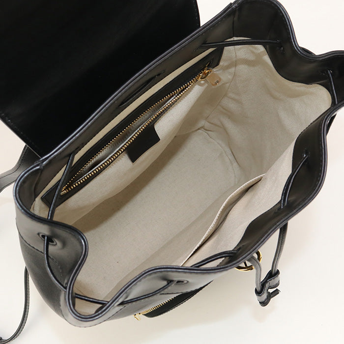 GUCCI 620849 Backpack Gucci Horsebit 1955 Backpack leather black Women
