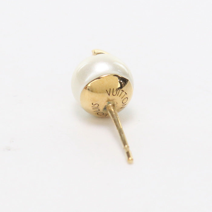 LOUIS VUITTON M01237 Pierce Pierce・LV Eclipse Pearl metal gold Women