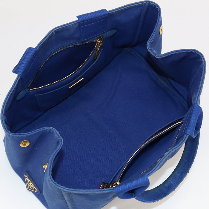 PRADA BN1877 ZKI F0215 Tote Bag Canapa canvas blue Women
