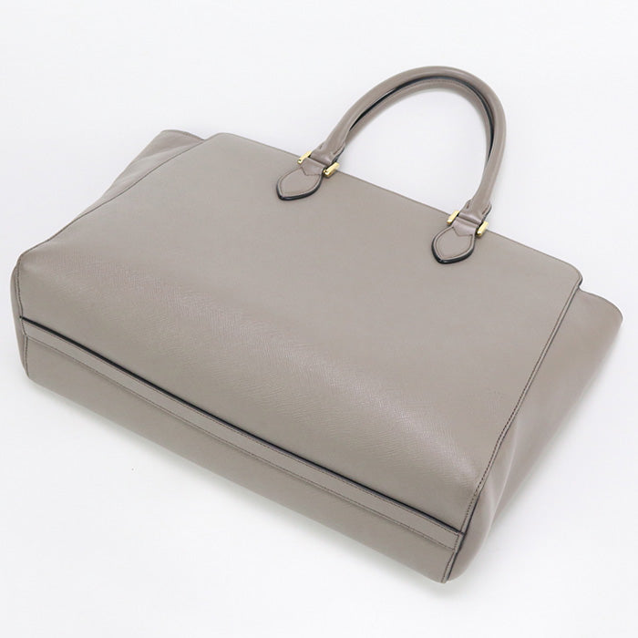PRADA PR90036 2WAY Tote Bag leather gray Women