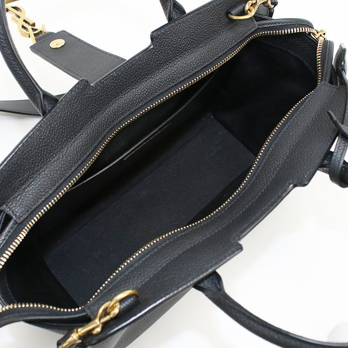 SAINT LAURENT 436832 Handbag Monogram Saint Laurent Downtown 2WAY handbag leather black Women