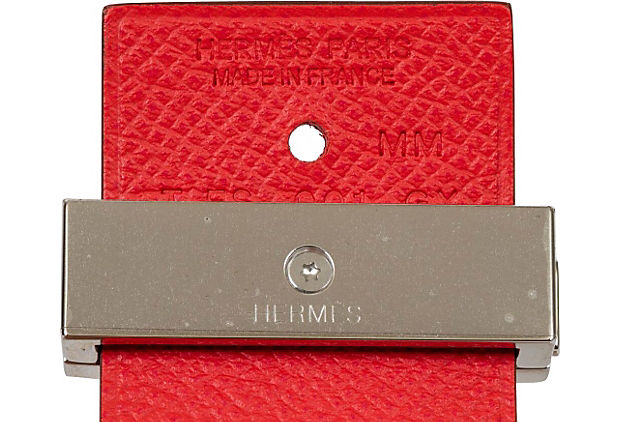 Hermes Reversible Red & Palladium Cuff