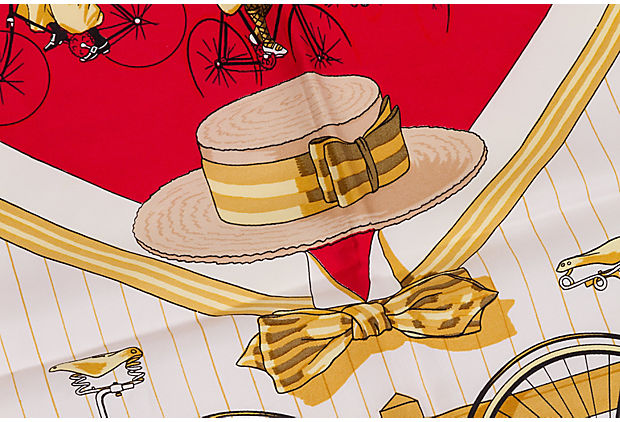 Hermes Les Becanes Silk Scarf
