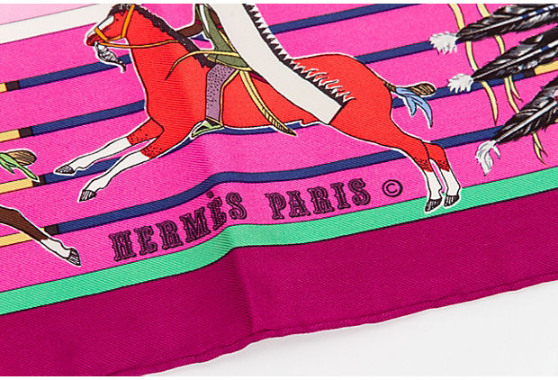 Hermes Pink Pani la Shar Pawnee Scarf
