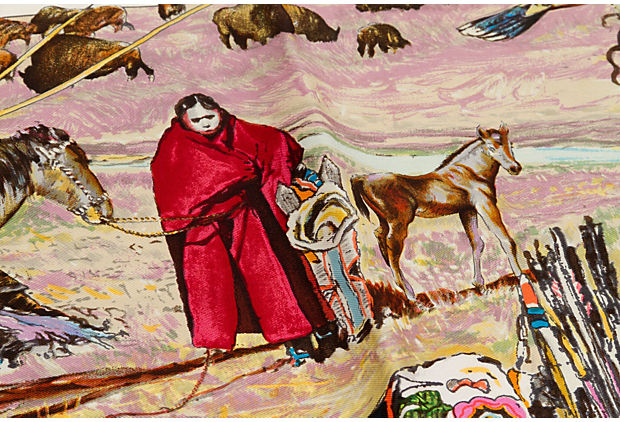 Hermes Les Cheyennes Silk Scarf Oliver