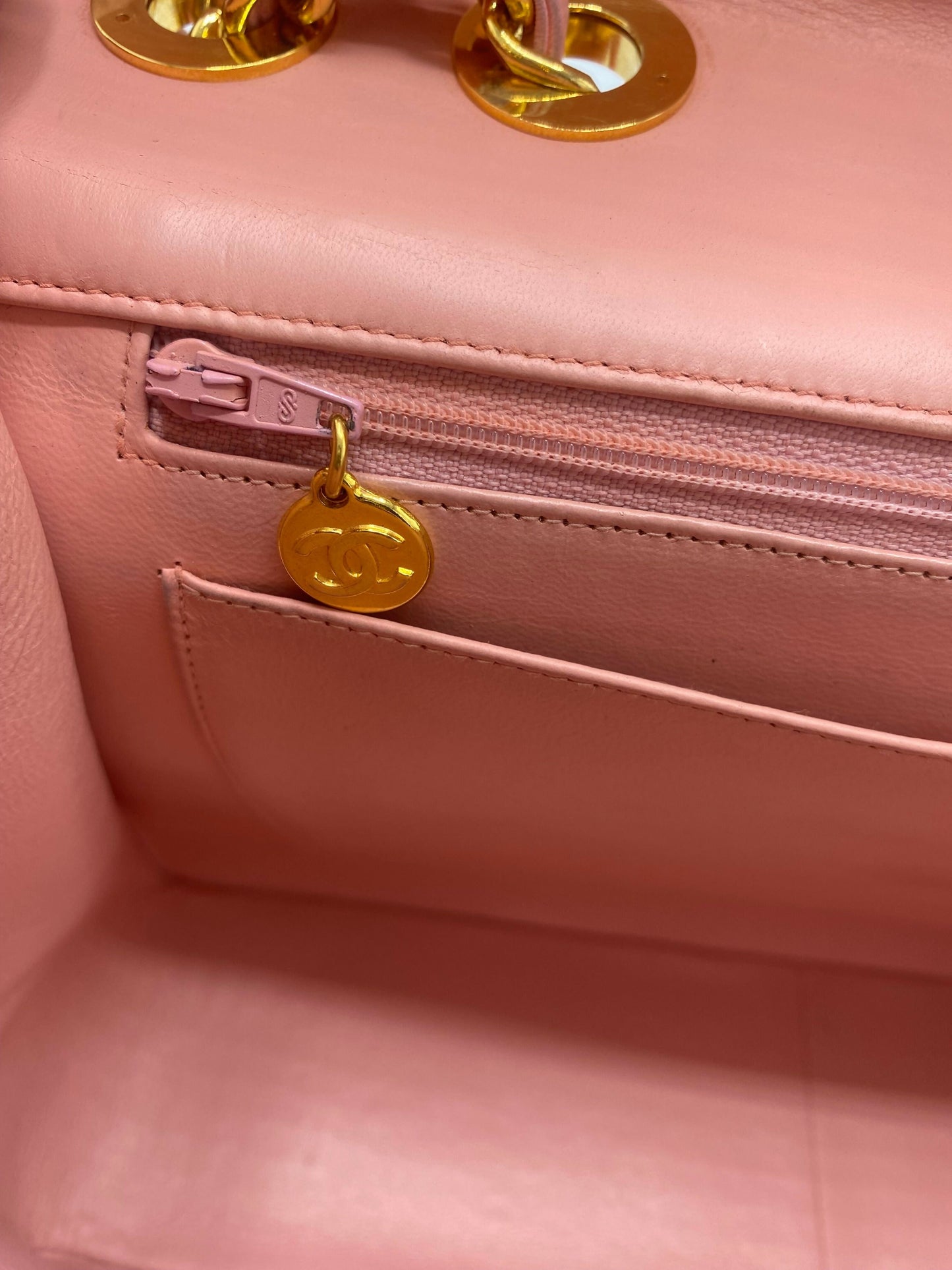 Chanel 90s Barbie Pink Lambskin Maxi 24K Gold Hardware