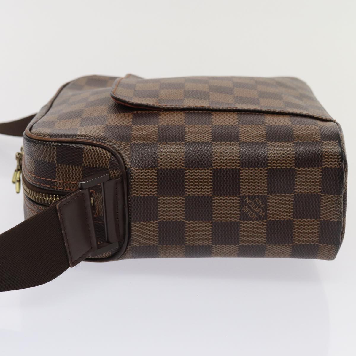 LOUIS VUITTON Damier Ebene Olaf PM Shoulder Bag N41442 LV Auth yk14316